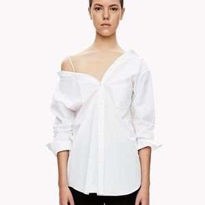 Theory off should flared blouse